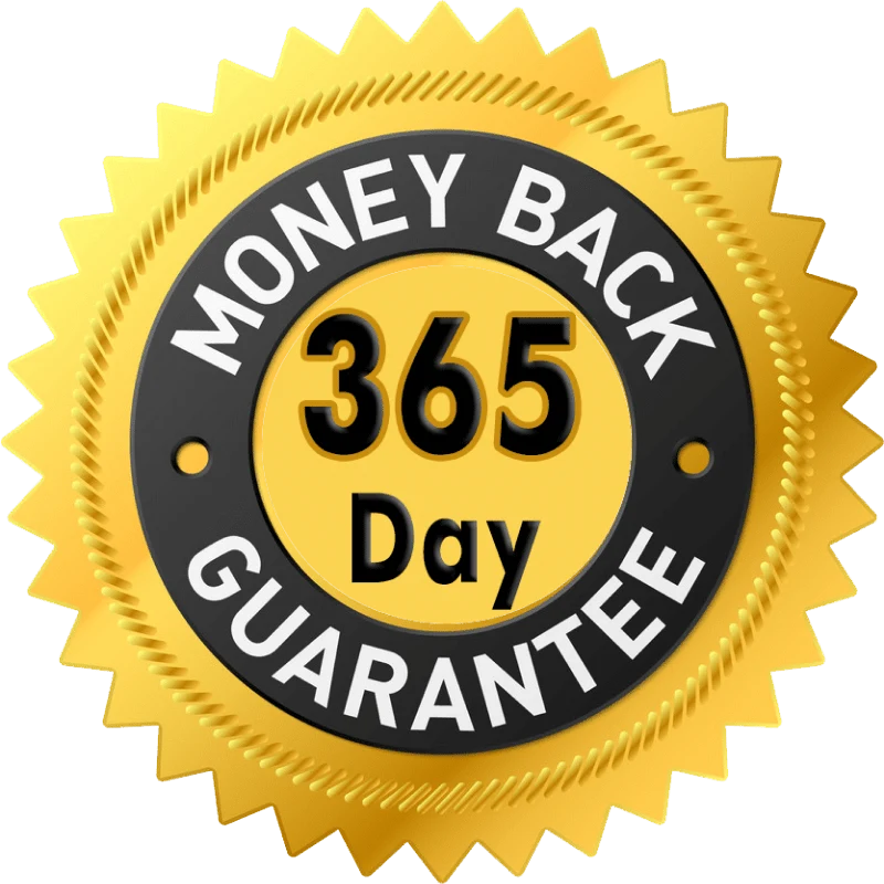 MindQuell 365 Day Money Back Guarantee Badge